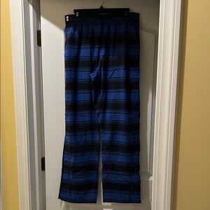Blue and Black Post Surgery Tearaway Plaid Pants